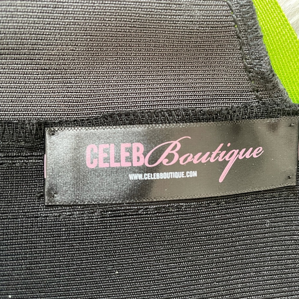 House of CB (fka celeb boutique) Bandage Dress- neon & grey! - Picture 6 of 7